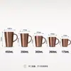 Caneca de Aço Inoxidável 304 Transfronteiriça para Escritório Antiderrapante com Alça de Camada Dupla Isolada Caneca de Leite Doméstica