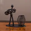 Metal Pequeño Contenedor de Bolígrafos de Escritorio Ironman Adornos Colección de Arte en Hierro Decoración Manualidades Banda Accesorios para el Hogar Regalos Regalos