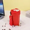 Taza de Café Nueva a Prueba de Fugas Transfronteriza Sencilla Sensación de Alta Gama Taza Térmica de Acero Inoxidable 316 Correa Portátil Taza Cuadrada