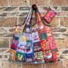 Bolsa de Compras Grande Impresa Lista de Fábrica para Almacenamiento Bolsa de Nylon Impermeable Bolsa Ecológica Bolsa para la Compra de Comestibles Bolso de Mano Bolsa Plegable