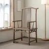 Nueva Silla Redonda de Madera Maciza Estilo Chino Silla de Té para Sala de Té Zen Silla de Gran Tutor de Madera de Fresno Silla Circular Sencilla Casual Silla de Estudio Sillón