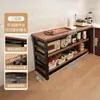 Prateleira Multifuncional de Armazenamento para Cozinha, Mesa de Corte de Chão, Bancada de Trabalho, Micro-ondas de Múltiplas Camadas, Armazenamento de Utensílios de Cozinha, Armário Estreito Lateral