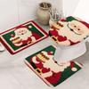 Alfombrilla Antideslizante Gruesa de Felpa y Franela para Baño, Alfombrilla para Suelo de Inodoro, Juego de Alfombras de Tres Piezas para Baño