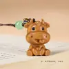 Sándalo Verde Talla Linda Ternera Colgante para Teléfono Móvil Joyería Zodiaco Buey Colgante para Llavero Coche Memoria USB Colgante para Hombres y Mujeres