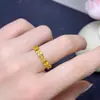 Anillo de Zafiro Amarillo para Mujer Anillo de Plata 925 Incrustado Artículos Hechos en Fábrica al por Mayor con Envío Directo de una Pieza