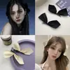 Pinza para el Cabello de Lazo Estilo Chica Dulce, Pinza de Oreja de Conejo de Satén de Media Pieza, Pinza Lateral para Cabello Suelto, Accesorio Versátil para el Peinado
