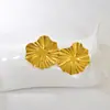 Pendientes de Girasol Geométricos de Moda 18K Chapados en Oro de Acero Inoxidable de Venta Caliente Transfronteriza