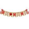 Rosa de lazo amor MÍO bandera de cola de milano de lino pancarta decorativa boda Día de San Valentín