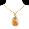 2325-25x35mm Colar Trapezoidal Cristal Natural Pedra Ágata Furo Grande Pingente Trapezoidal Joia Transfronteiriça