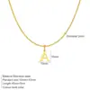 Collar con Colgante de Letra Inglesa A-Z de Venta Caliente Transfronteriza para Mujer Moda Acero Inoxidable Versátil Cadena para Clavícula Joyería