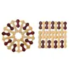 Juego de 10 Piezas de Manteles Individuales, Tapetes Aislantes de Calor, Tapetes Antiescaldado para Mesa de Comedor, Posavasos, Tapetes para Ollas, Tapetes de Bambú, Manteles Domésticos para Comedor, Tapetes para Tazones