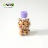 Botella de Plástico Transparente de Gatito con Tapa de Aluminio y Tapa de Plástico de Colores 50ml Jugo de Caramelos Arcoíris Botella Portátil para Niños
