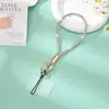 Cordón para Teléfono Móvil Transfronterizo con Correa para la Muñeca, Sensación de Lujo de Alta Gama, Colgante de Pedrería, Accesorio de Moda, Cadena Corta para Teléfono