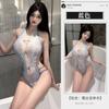 Lin forro sexy lingerie sexy renda profunda V cabresto uma peça interior pequeno peito paixão perspectiva livre de tentação 8522