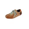 Estilo Harajuku muy populares este año zapatos de entrenamiento alemanes otoño 2024 tacón alto combinación de colores piel de vaca esmerilada zapatos casuales mujer