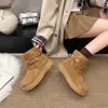 Botas de algodón para personas menudas, versátiles, zapatos de algodón de suela gruesa, engrosados, sin cordones, Otoño/Invierno 2026, botas de nieve para mujer, estilo nuevo, superficie de felpa, que aumentan la altura