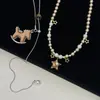 Estrellas de Color Dopamina, Piedra Ojo de Tigre Ámbar Maillard, Collar de Perlas de Saturno, Collar de Caballo de Troya de Moda