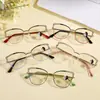 Gafas Metálicas Anti-Luz Azul 2026 Moda Casual Ojo de Gato Parte Superior Plana Estilo Europeo y Americano Se Pueden Montar Lentes para Miopía