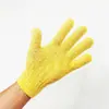 Guantes de Baño de Poliéster, Guantes Exfoliantes de Cinco Dedos de Nylon, Guantes Exfoliantes para Masaje y Sauna, Guantes de Baño