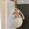 Lindo Colgante Llavero Bola de Pelo de Zorro, Encanto Creativo Personalizado de Peluche de Muñeca Durmiente de Gama Alta para Bolso, Pequeño Regalo