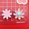 Simulação Flor Gradiente Transparente Flor de Oito Pétalas Acessórios de Resina DIY Cola de Creme Capa de Celular Acessório de Cabeça Grampo de Cabelo Adesivo de Geladeira