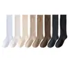 Calcetines de terry para mujer hasta la pantorrilla, estilo otoño e invierno, calcetines de compresión, tubo largo, forro polar, engrosados, cálidos, aptos para botas, hasta la mitad de la pantorrilla, estilo JK