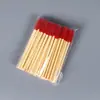 Cepillo Desechable para Pestañas con Mango de Bambú Varilla de Bambú de Colores Peine para Pestañas Cepillo para Cejas Cepillo de Tornillo Herramienta para Injerto de Pestañas