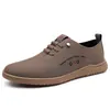 Sapatos Casuais de Couro Masculinos Estilo Novo Primavera e Outono Masculino Atacado Temporada Outono e Inverno Moda Respirável Slip-on Estilo Britânico Versátil Sapatos Masculinos