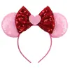 Accesorios para el cabello nuevos del Día de San Valentín, lentejuelas, lazo, diadema de Mickey, aro festivo transfronterizo, accesorios para el cabello para parque de atracciones infantiles