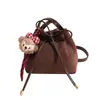 2025 Nova Bolsa de Ombro Grande Capacidade com Design de Nicho Coreano para Mulheres Outono e Inverno Novo Estilo Floresta Retrô Maillard