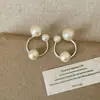 Pendientes de Perla de Algodón Casuales y Versátiles para Mujer, Nicho de Alta Gama con Estilo, Pendientes y Aretes Exquisitos de Moda Tendencia Versátiles