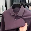 26 Novas Camisas Polo Masculinas de Algodão Mercerizado 100% de Alta Qualidade, Manga Longa, Cor Sólida, Gola Lapela, Casual para Primavera e Outono, Roupa de Pai
