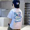 Camiseta de Verão Masculina Manga Curta 2026 Nova Estilosa Respirável Fina Versátil Solta Meia-Manga para Crianças Maiores