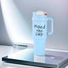 Vaso Termo 316 de Aspecto Elevado, Vaso para Hielo de Gran Capacidad, Vaso con Popote, Vaso para Coche, Asa para Hogar/Oficina, Vaso para Agua Fría