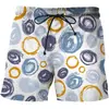 Pantalones Cortos de Graffiti Abstractos Creativos Estampado Digital 3D Sueltos Moda Casual Pantalones Comercio Transfronterizo Comercio Exterior Explosiones de Amazon