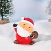 Enfeites de Resina de Micro-Paisagem Natalina Fantasiosos com Papai Noel Brincalhão e Renas Dinâmicas Criam uma Atmosfera de Feriado Aconchegante