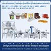 Linha de produção automática de enchimento de molhos, carne, gergelim, molho de cogumelos, alho, molho de pimenta, máquina de enchimento de latas, enchimento de molho de pimenta