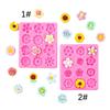 Flip açúcar tamanho flor rosa margarida floret forma silicone molde bolo chocolate argila macia cola gota