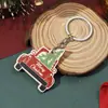 Chaveiro de Natal Novo Transfronteiriço Papai Noel Sino de Natal Árvore de Natal Boneco de Neve Placa de Madeira Pingente Conjunto de Natal