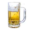 Venta al por mayor de fabricante Tarro de cerveza de vidrio de material alto blanco Tarro de cerveza de barril 1 litro Tarro de cerveza 0.4 litros 0.3 litros Tarro de cerveza publicitario