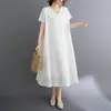 Foto Real del Nuevo Vestido de Encaje Estilo Coreano 2026 para Mujer, Estilo de Viaje de Vacaciones de Comercio Exterior, Talla Grande, Cuello en V