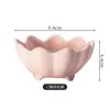 Elegante y sencillo plato de cerámica con forma de loto para casas de té, con nueces, frutas secas y bocadillos; adecuado para uso comercial en salones de té y salas de estar