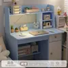 Escritorio de Computadora Escritorio de Escritorio Hogareño Estantería Integrada Apartamento Pequeño Dormitorio Mesita de Noche Sencillo Escritorio de Escritura para Estudiantes