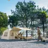Tienda de campaña inflable para acampar al aire libre, tienda de campaña de apertura rápida sin montaje, tienda de campaña portátil de ocio familiar