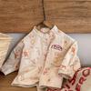 Gran Calidad~ Camisas de Manga Larga con Cuello Alto Estampadas con Dibujos Animados para Niños y Niñas Coreanos Tops Graffiti para Niños Tendencia Otoño 2025