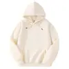 Nuevo producto de otoño: Sudadera de trabajo lisa de color personalizado, corte holgado, hecha de algodón chino y seda de leche, con logo estampado