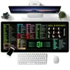 Mouse Pad Completo em Inglês com Teclas de Atalho, Tamanho Grande, Sensação de Alta Qualidade, Base para Teclado Espessa com Borda Travada, Tapete de Mesa para Computador Laptop