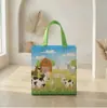 Bolsa de Tote de Dibujos Animados de Animales de Granja Bolsa para Empaquetar Regalo de Cumpleaños Bolsa para Snacks Bolsa de Regalo Bolsa para Dulces de Halloween