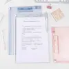 Carpeta Acrílica Transparente A4 con Pinza Tablero Duradera y Gruesa Férula Multifuncional Bloc de Escritura para Estudiante Pinza para Examen