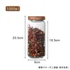 Suministros del Fabricante Frascos Sellados de Vidrio con Tapas de Madera de Acacia, Latas de Té para el Hogar, Frascos de Dulces, Contenedores de Almacenamiento de Cocina para Granos